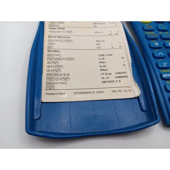 5/$25 Texas Instruments Blue TI-34II Scientific Calculator Battery Works - Picture 2 of 8